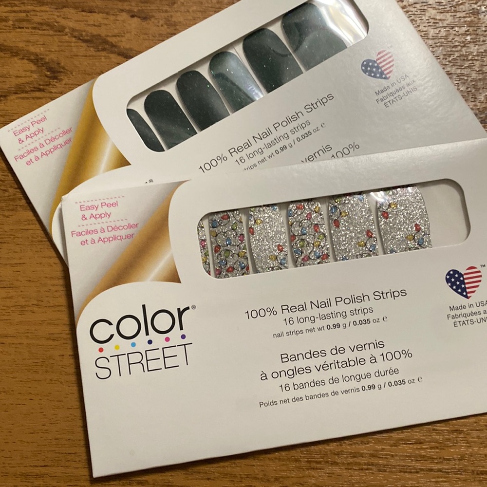 Color Street nail strips, 2 sets, holiday, NIP